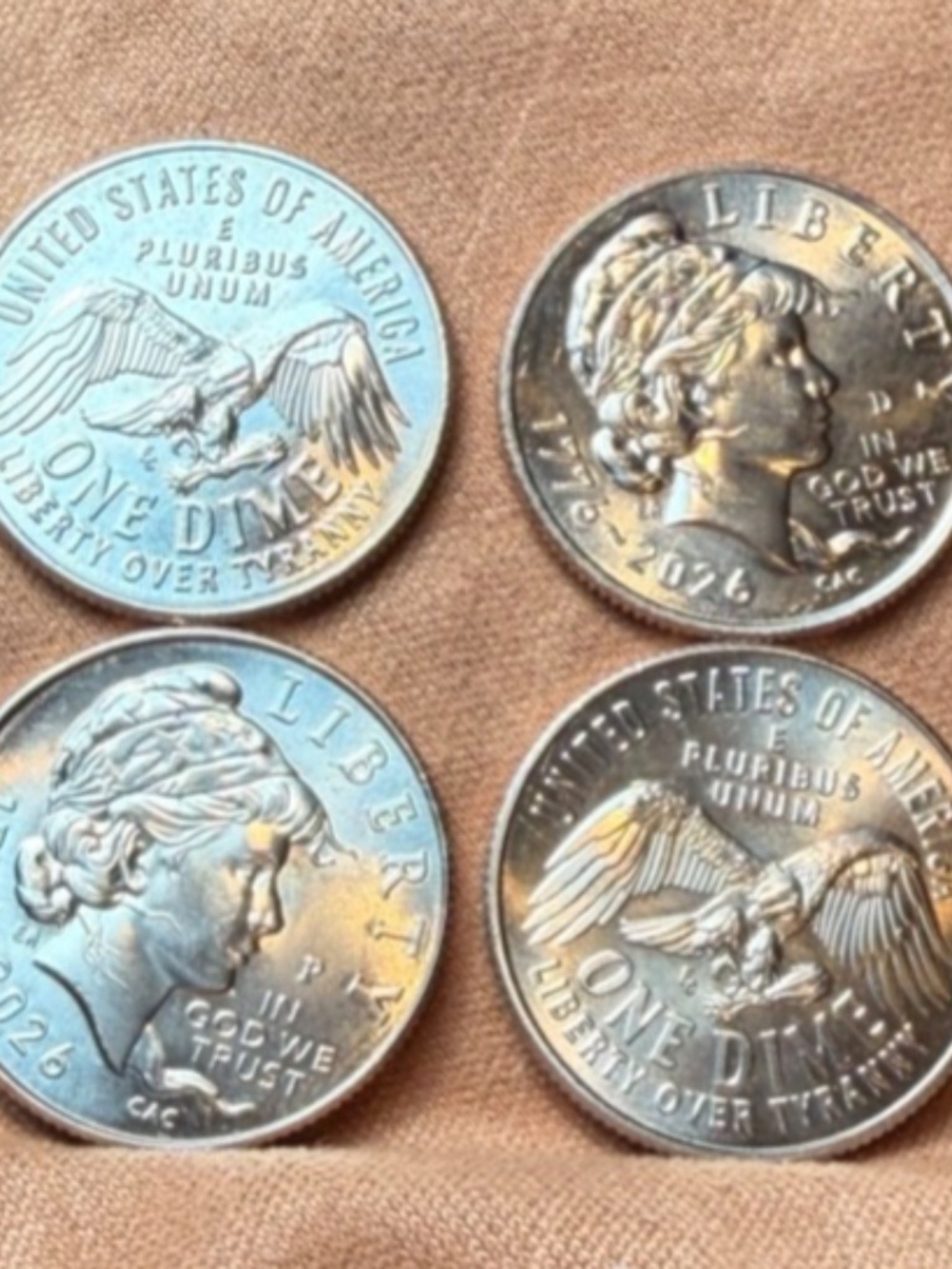 2026 P&D Emerging Liberty Semiq Dime Unc 4-Coins From Us Mint Rolls #20634178151 - Picture 4 of 5